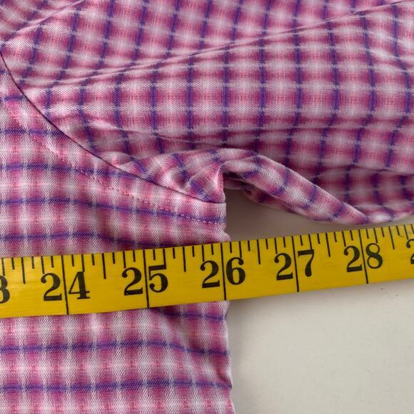 ROBERT GRAHAM Shirt 1X Conlan Classic Fit Contrast Cuffs Point Collar Curved Hem - Picture 8 of 9